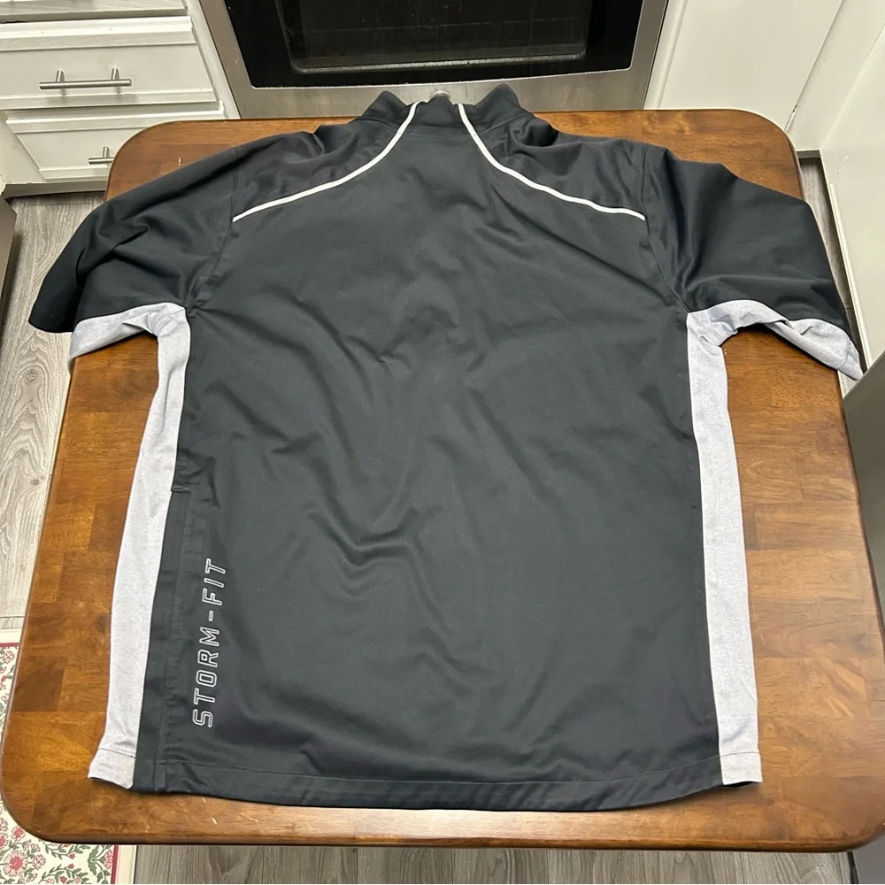 Nike Golf Storm Fit Black Half Zip Short Sleeve Windbreaker Jacket Mens Size L
